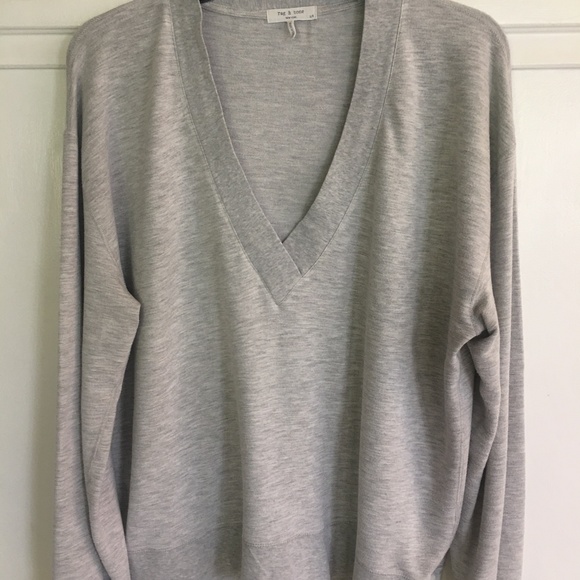 Rag Bone Flora V Neck Sweatshirt 